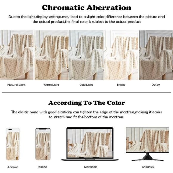 Super Soft Throw Blanket Flannel Fleece Lightweight Waffle Checkered All Season - Picture 6 of 7